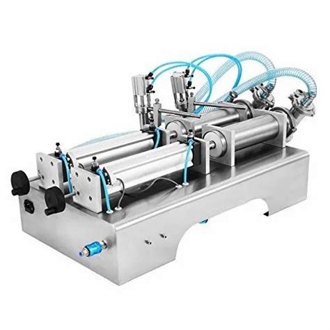 Pneumatic Stainless Steel Double Head Liquid Piston Filling Machine