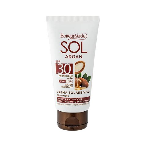 Crema Solare Viso Spf Pelli Miste Bottega Verde Sol Argan