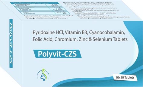 Pyridoxine Hcl Vitamin B Cyanocobalamin Folic Acid Chromium Zinc