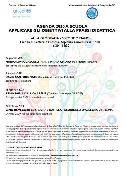 Corso Di Formazione Agenda 2030 A Scuola Applicare Gli Obiettivi