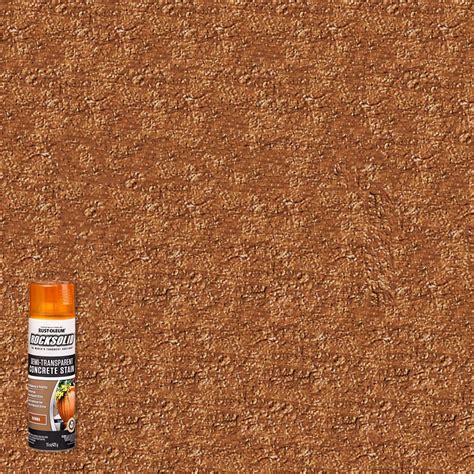 Rust Oleum RockSolid 15 Oz Water Based Sienna Concrete Stain Spray 6