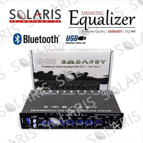 Promo PARAMETRIC EQUALIZER PREAMP KARAOKE EMBASSY EQ 888 BLUETOOTH