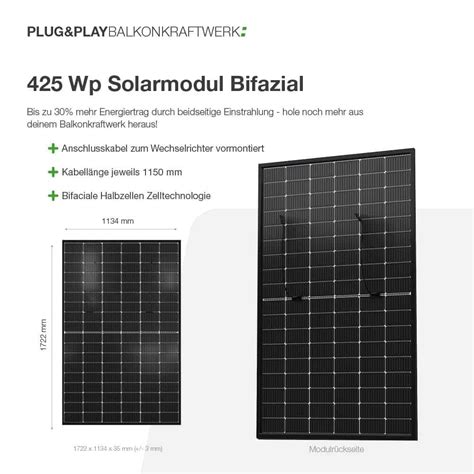 Bifacial Balkonkraftwerk 800Wp Mit Wechselrichter Kaufen