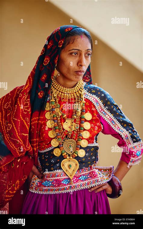 India Gujarat Kutch Padhar Village Ahir Ethnic Group Stock Photo