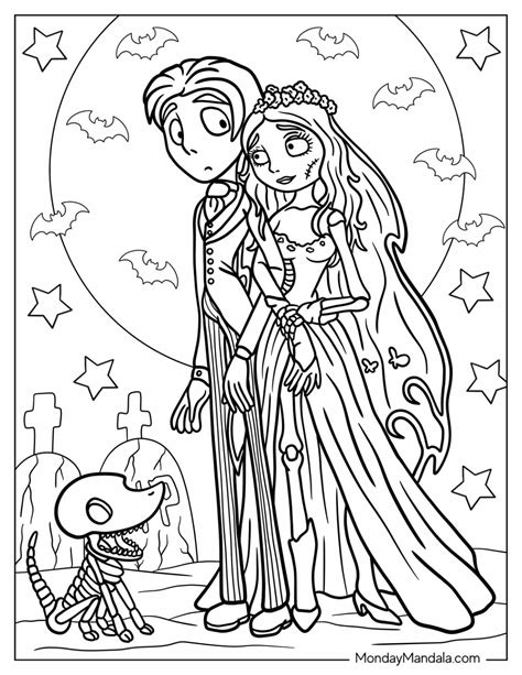 20 Corpse Bride Coloring Pages Free PDF Printables In 2024 Coloring