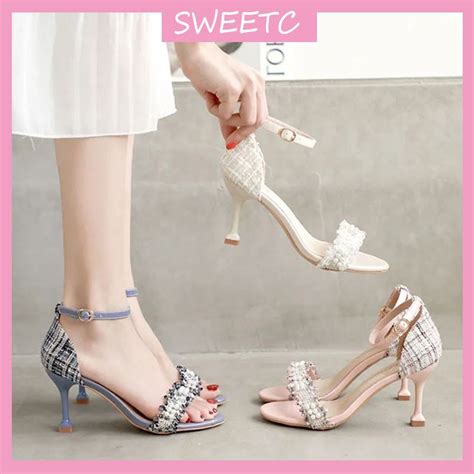 Sweetc Kasut Raya Perempuan Raya Heels Women S Sandals Fashion