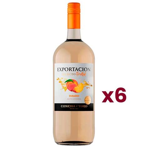 Vino Exportación Selecto Frutal Durazno 1 5 lt x 6 un Licor 3B