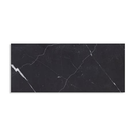 6x12 Black Honed Marble Tile Nero Marquina