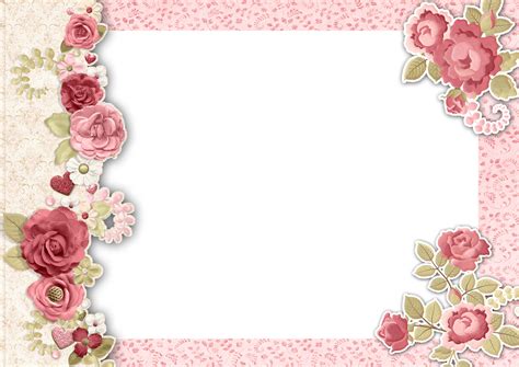 Moldura Rosa Png Design Gráfico Flor Quadro De Flores