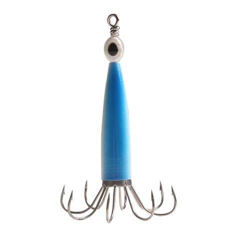 Squid Jig Fishing Lure Hook Octopus Artificial Hard Bait Luminous Blue