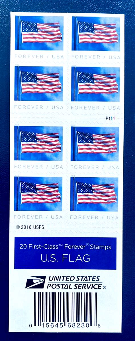 SoCo Stamps US Scott 5344a Forever U S Flag Booklet Of 20 MNH SCV