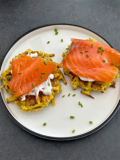 Gaufres de légumes et truite Rachel Cuisine