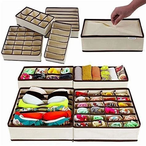 Manual 4 Pcs Drawer Divider Box For Home Size 30d X 30w X 10h