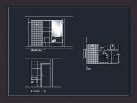 Bathroom Layout Dwg Bathroom Details Dwg Section For Autocad • Designs Cad Blog Wurld Home