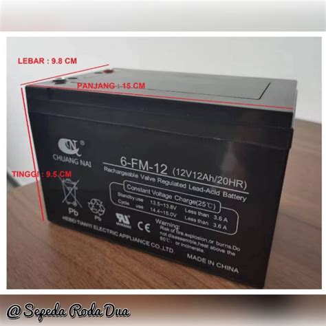 Jual AKI KERING BATTERY SEPEDA LISTRIK SELIS 12V 12AH PAKET 4 BIJI