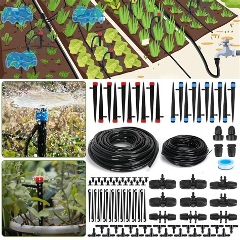 Amazon Drip Irrigation Kit Flantor Ft Greenhouse Micro Drip