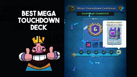 Best Mega Touchdown Deck Easy 6 Wins Clash Royale Elixir Golem OP