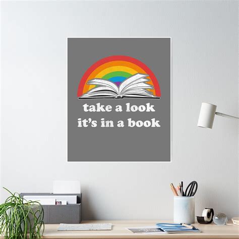 Take A Look Its In A Book Retro Inspired Reading Rainbow Poster