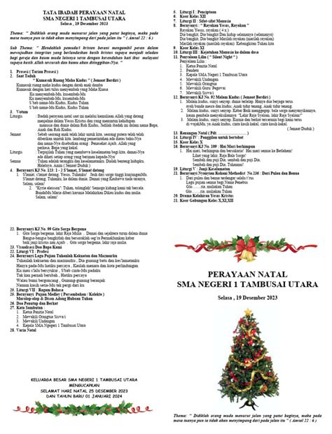 Tata Ibadah Natal 2023 Pdf