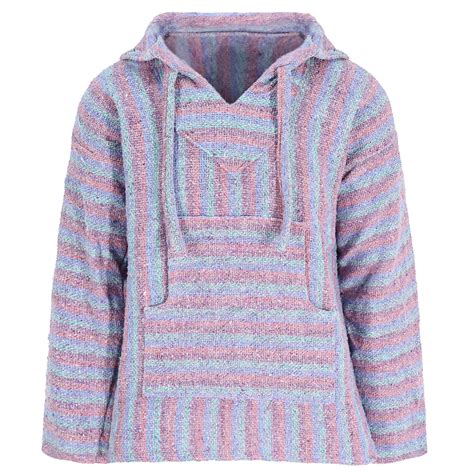 Womens Baja Hoodie Soft Pink Stripe Purity
