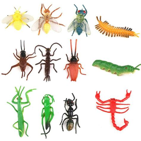 Model Plastic Insect Toys Set Party Tricks12pcs Pack