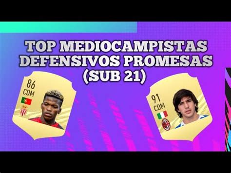 FIFA 21 TOP MEDIOCAMPISTAS DEFENSIVOS JÓVENES PROMESAS MODO CARRERA