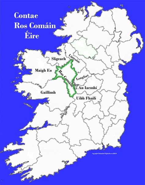 Roscommon county map and flag