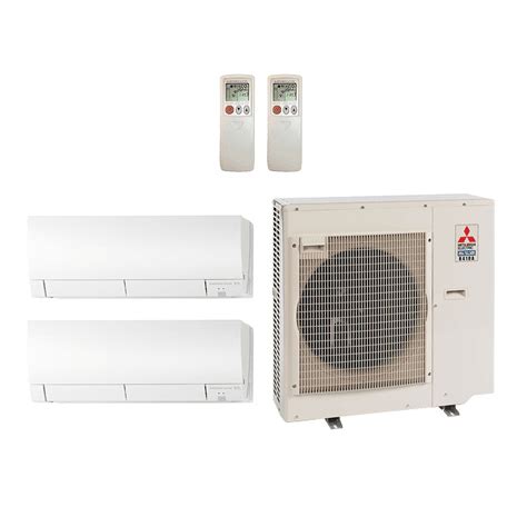 Mitsubishi 12 000 Btu 19 2 Seer2 2 Zone Ductless Mini Split Heat Pump