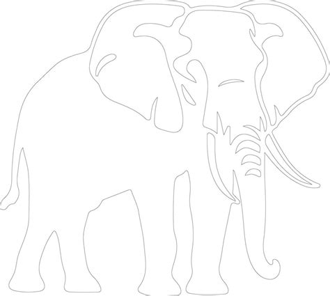 African elephant outline silhouette 39056868 Vector Art at Vecteezy