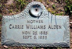 Carolina Carrie Overstreet Alden 1885 1955 Find A Grave Memorial