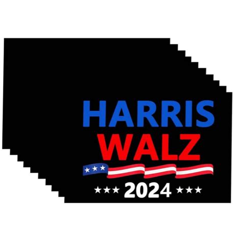 10 Pack Harris Walz 2024 Kamala Harris Tim Walz Waltz For President Stickers Vinyl Sticker