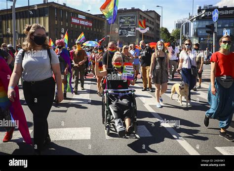 Lgbt Activists And Supporters Demonstrate During Equality March In Katowice Poland On