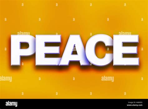 The Word Peace Written In White D Letters On A Colorful Background