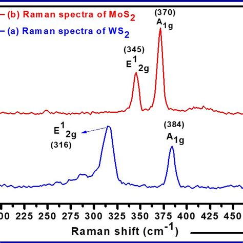 Raman Spectra Of A Ws2 And B Mos2 Download Scientific Diagram