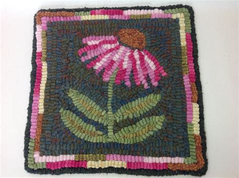 Rug Hooking KIT Coneflower Mat 8 X 8 K126 DIY Primitive Rug Hooking