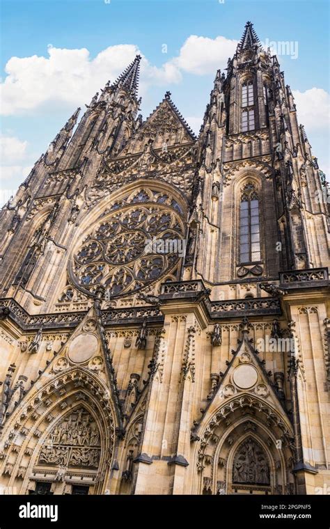 Gothic Saint Vitus Cathedral Standing Within Prague Castle It Is The