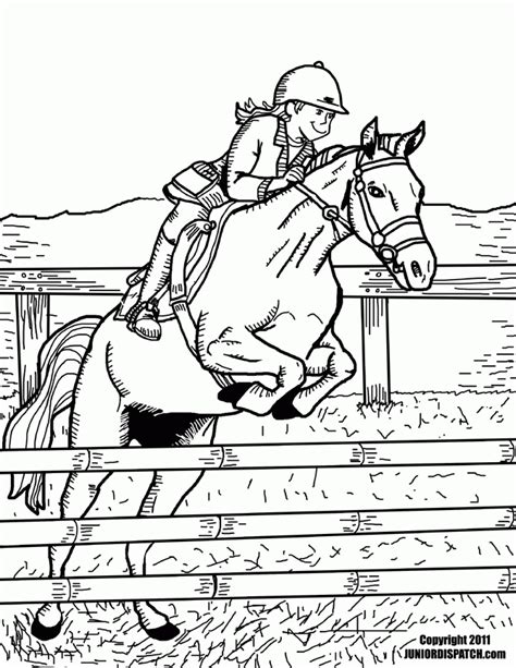 Girl And Horse Jumping Coloring Pages - Coloring Home