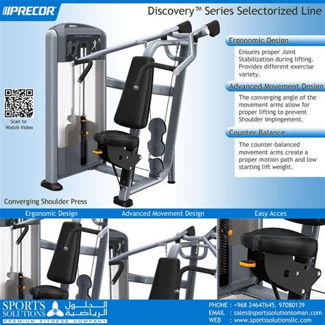 Discover The Precor I Selectorized Line Converging Shoulder Press