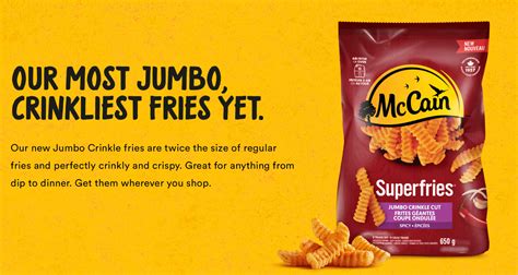 Mccain Canada Coupons Save On New Jumbo Crinkle Fries Canadian