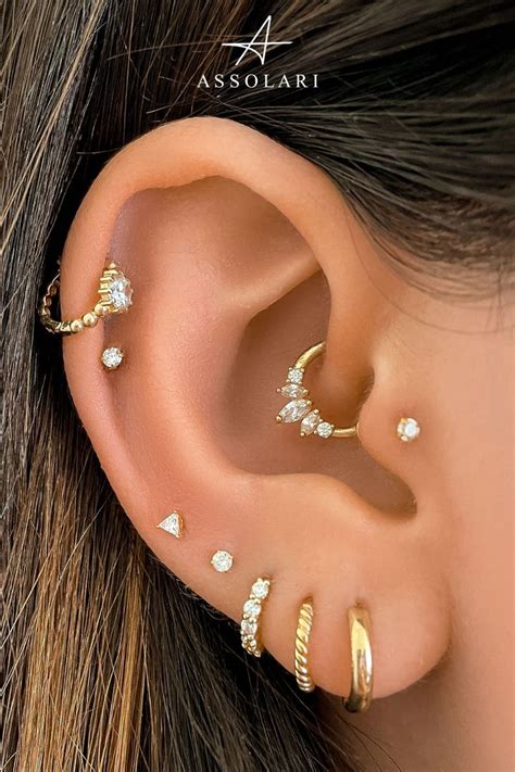 Minimalist Ear Piercings Unique Ear Piercings Ear Piercings Chart