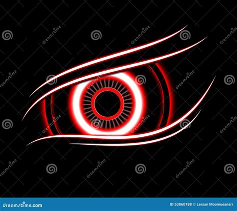 Red eye technology abstract background