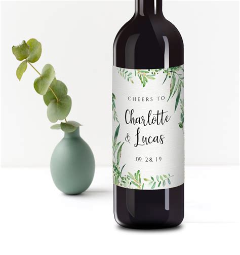 Wine Bottle Label Printable Diy Wedding Wine Label Fully Etsy