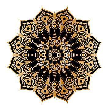 Luxury Gold Floral Vector Png Images Luxury Gold Mandala Transparent