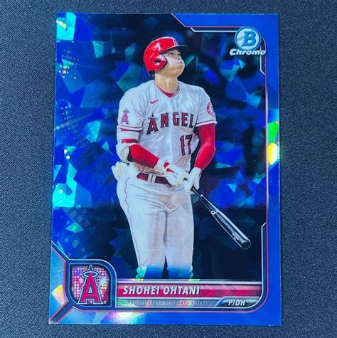 2022 Topps Bowman Chrome Sapphire 大谷翔平 No 71 サファイアリフラクターカード Sapphire