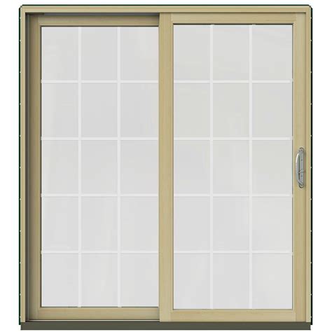 Simonton 120 In X 80 In 3 Panel Contemporary Vinyl Sliding Patio Door With Prosolar Shade Low