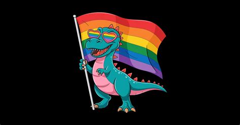 LGBT Dinosaur LGBT Pride Month Rainbow Flag Lesbian Pride Lgbt