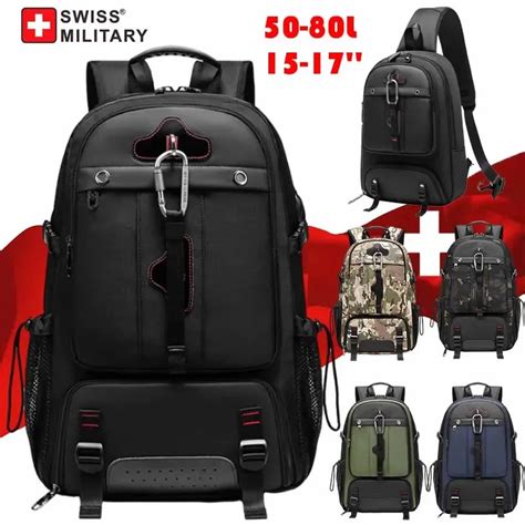 Swiss Military Travel Backpack Men Expandable Usb Business Bag