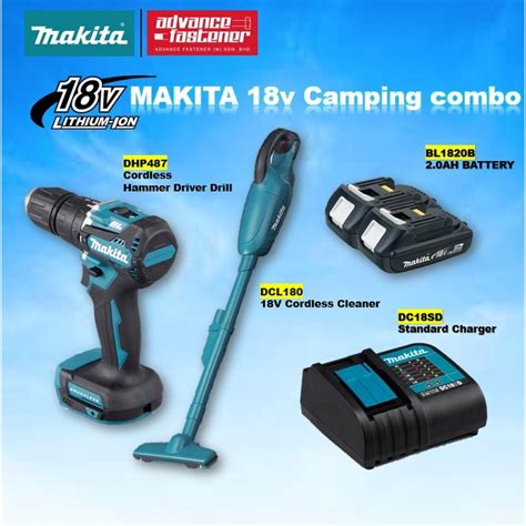 Makita V Camping Combo Dhp V Cordless Hammer Driver Drill