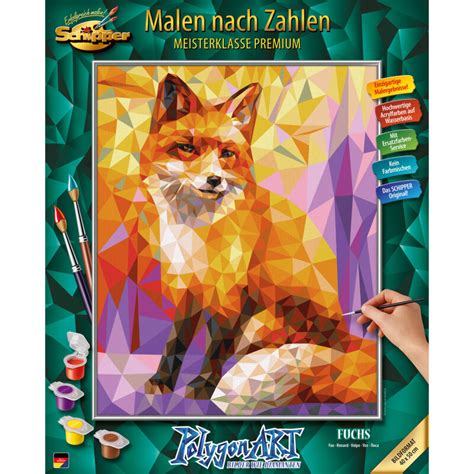 Polygon Art Fuchs Schipper Malen Nach Zahlen Vorlage X Cm