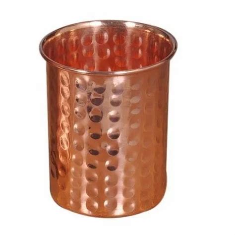 Cylindrical Hammered Copper Glass Capacity 200 Ml At Rs 100 Piece In